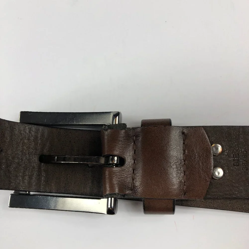 Kenneth Cole Reaction BIE Brown Genuine Leather Belt Cowboy Southwestern